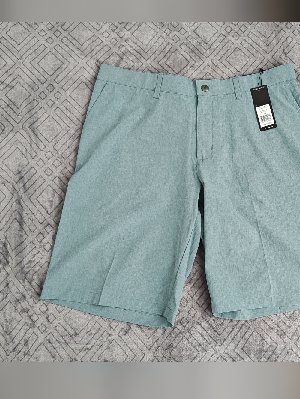 Adidas Men's Ultimate365 Teal Raw Green Flat Front Shorts Size 36